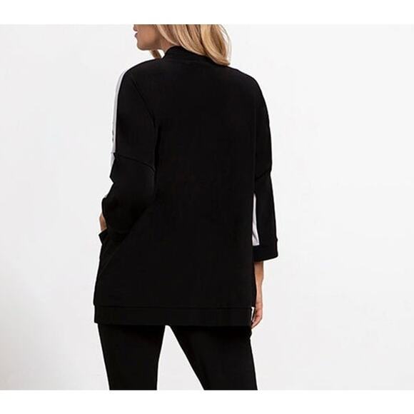 Sympli Women's Kimono Cardigan Black and White Size 10 Abstract Print NWT - Picture 2 of 4